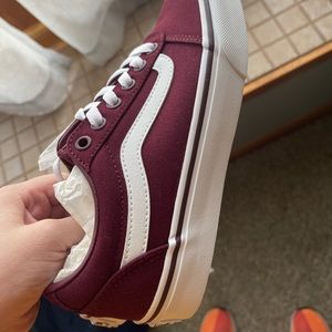 Brand new Maroon Vans womens 6.5